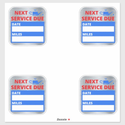 油の変更、次のサービス期限のアラーム シール (シート)