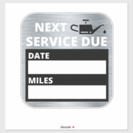 油の変更、次のサービス期限のアラーム シール