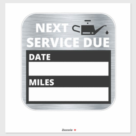 油の変更、次のサービス期限のアラーム シール (シート)