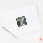 油の縞模様とリボンの衛星ビュー スクエアシール (封筒)