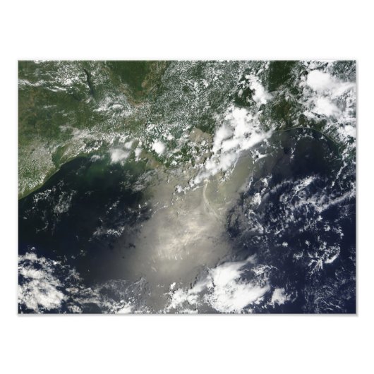 油の縞模様とリボンの衛星ビュー フォトプリント            (正面)