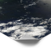 油の縞模様とリボンの衛星ビュー ポスター (角)