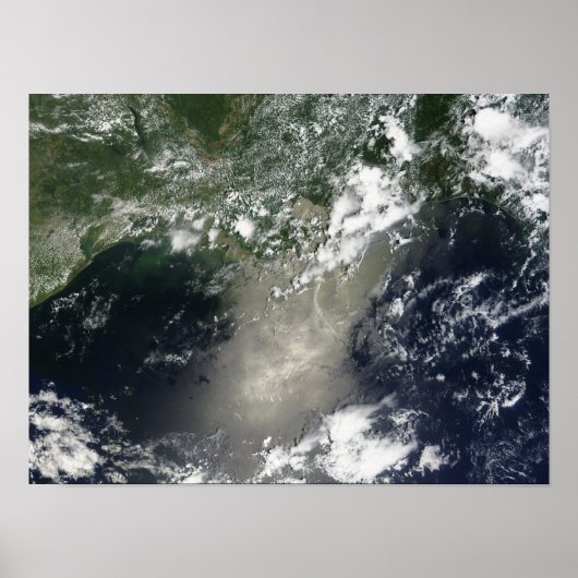 油の縞模様とリボンの衛星ビュー ポスター (正面)