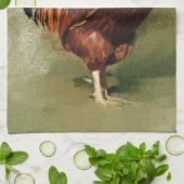 油の色彩の鮮やかな鶏の台所タオル-ふきん キッチンタオル (折り畳み)