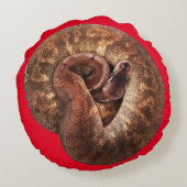 油を塗ったヘビ ラウンドクッション (裏面)