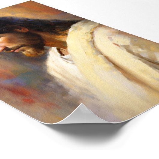 油を塗られたイエス ポスター (角)