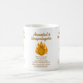 油を塗られ、申し訳ない コーヒーマグカップ (中央)