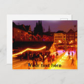 油アイススケートで滑るアットケルンクリスマスマーケット ポストカード (正面/裏面)