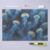 油アートクラゲデクページ 薄葉紙 (クラフト)
