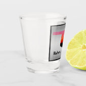 油ウェルポンプジャックオクラホマパーソナライズされた形状 ショットグラス (左)