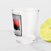 油ウェルポンプジャックオクラホマパーソナライズされた形状 ショットグラス (右)