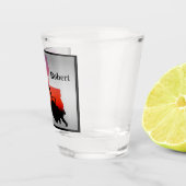 油ウェルポンプジャックルイジアナパーソナライズされた形状 ショットグラス (右)