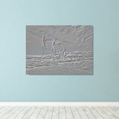 油ウェルポンプ（ポンプジャック）ユニット(エンボスの外観) キャンバスプリント (インサイチュ (ウッドフロア))