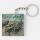 油オンキャンバスクロー芸術的ドモネキーチェーン キーホルダー (裏面)