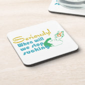 油ガスユーモアのコルクコースター コースター (左側)