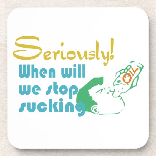 油ガスユーモアのコルクコースター コースター (正面)