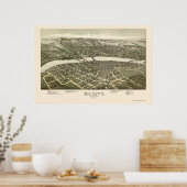 油シティPAパノラママップ – 1896 ポスター (キッチン)