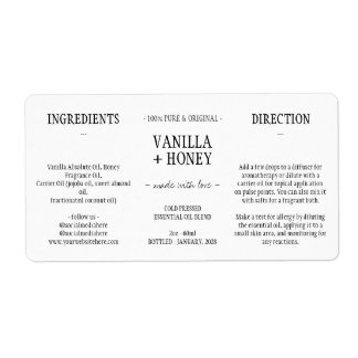 油シンプルエッセンシャルボトルラップのまわりに ラベル