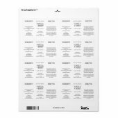 油シンプルエッセンシャルボトルラップのまわりに ラベル (フルシート)