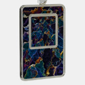 油スリックのクリスマスオーナメント シルバープレートフレームオーナメント (右)