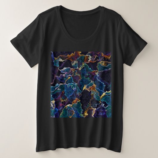 油スリックプラスサイズTシャツ プラスサイズTシャツ (デザイン正面)
