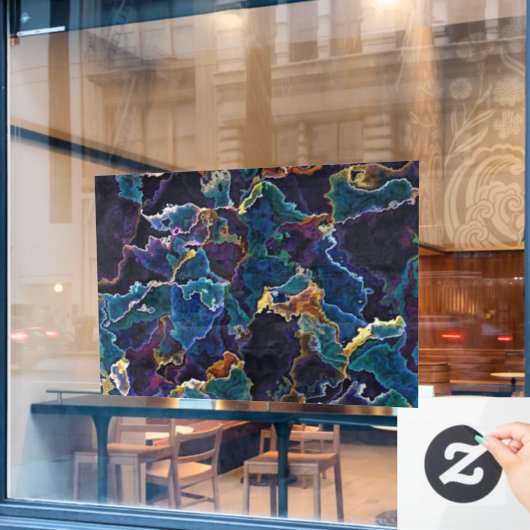 油スリック窓貼り ウィンドウサイン (カフェ窓)