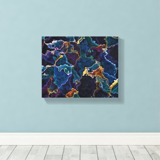 油スリック キャンバスプリント (インサイチュ (ウッドフロア))