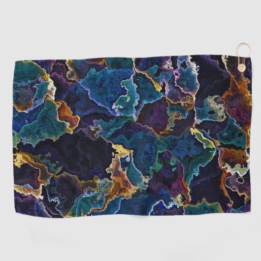 油スリック ゴルフタオル (横)