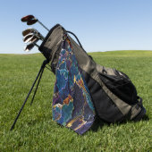 油スリック ゴルフタオル (グリーン)