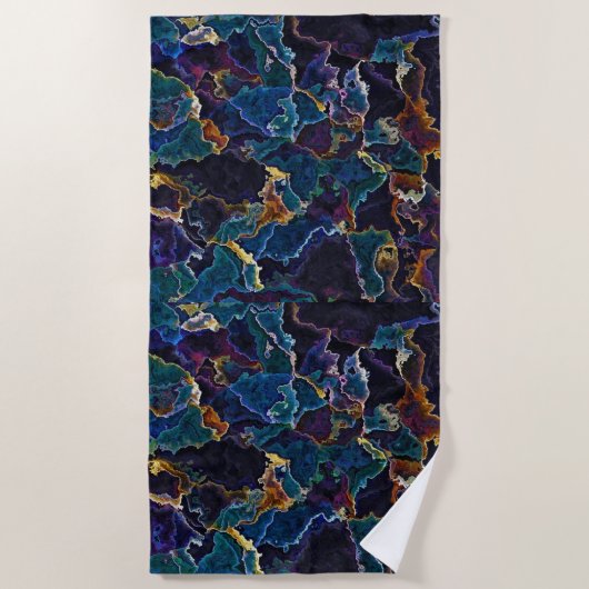 油スリック ビーチタオル (正面)