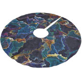 油スリック ブラッシュドポリエステルツリースカート (アングル)