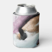 油テクスチャの背コンテンポラリー景:アーティストリー。 缶クーラー (缶正面)