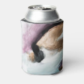 油テクスチャの背コンテンポラリー景：アーティストリー。 缶クーラー (缶裏面)