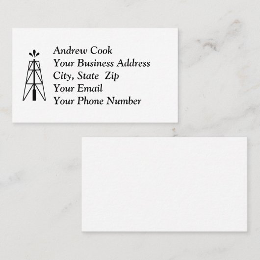 油デリック 名刺 (正面/裏面)