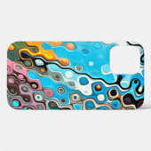 油パステルスケッチ。抽象芸術の色の背景。フィン Case-Mate iPhoneケース (裏面 (横))