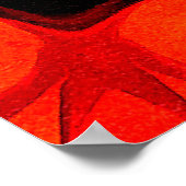 油パステルスケッチ。抽象芸術色の背景。フィン ポスター (角)