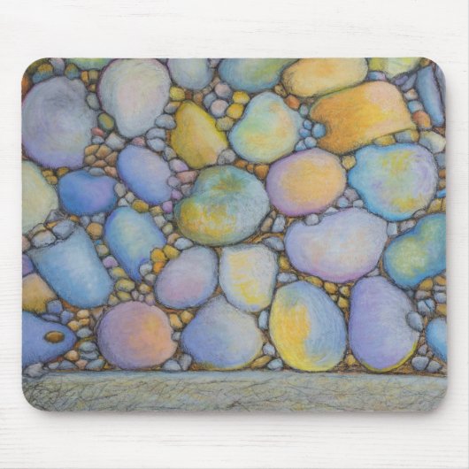 油パステルリバーロックアンドピーブル マウスパッド (正面)