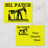 油パッチポンプジャックの名刺、100パック 名刺 (正面/裏面)