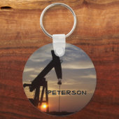 油フィールドモノグラム キーホルダー (正面)