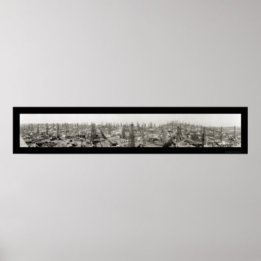 油フィールドロングビーチ写真1923 ポスター (正面)