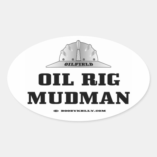 油フィールド、油リグミュードマン、掘削、油パッチ、ガス 楕円形シール (正面)