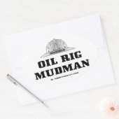 油フィールド、油リグミュードマン、掘削、油パッチ、ガス 楕円形シール (封筒)