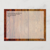 油フェイク入りウッドプランクパーソナライズされたカスタム ポストカード (裏面)