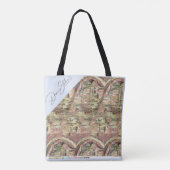 油プリントランドスケープのアートワーク綿 トートバッグ (裏面)