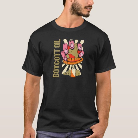 油ボイコットボイコット油 Tシャツ (正面)