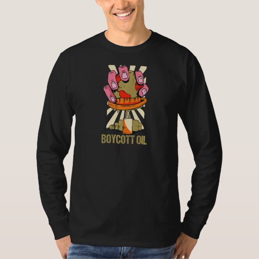 油ボイコットボイコット油 Tシャツ (正面)