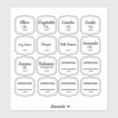 油ボトルラベル シール (シート)