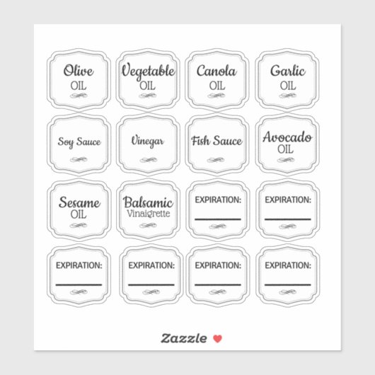 油ボトルラベル シール (シート)