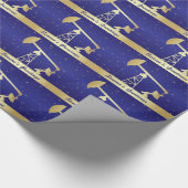 油ポンプのジャックの季節の挨拶のギフト用包装紙 ラッピングペーパー (角)