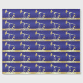 油ポンプのジャックの季節の挨拶のギフト用包装紙 ラッピングペーパー (フラット)